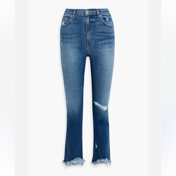 SIMKHAI River distressed high-rise straight leg jeans - Picture 3 of 9
